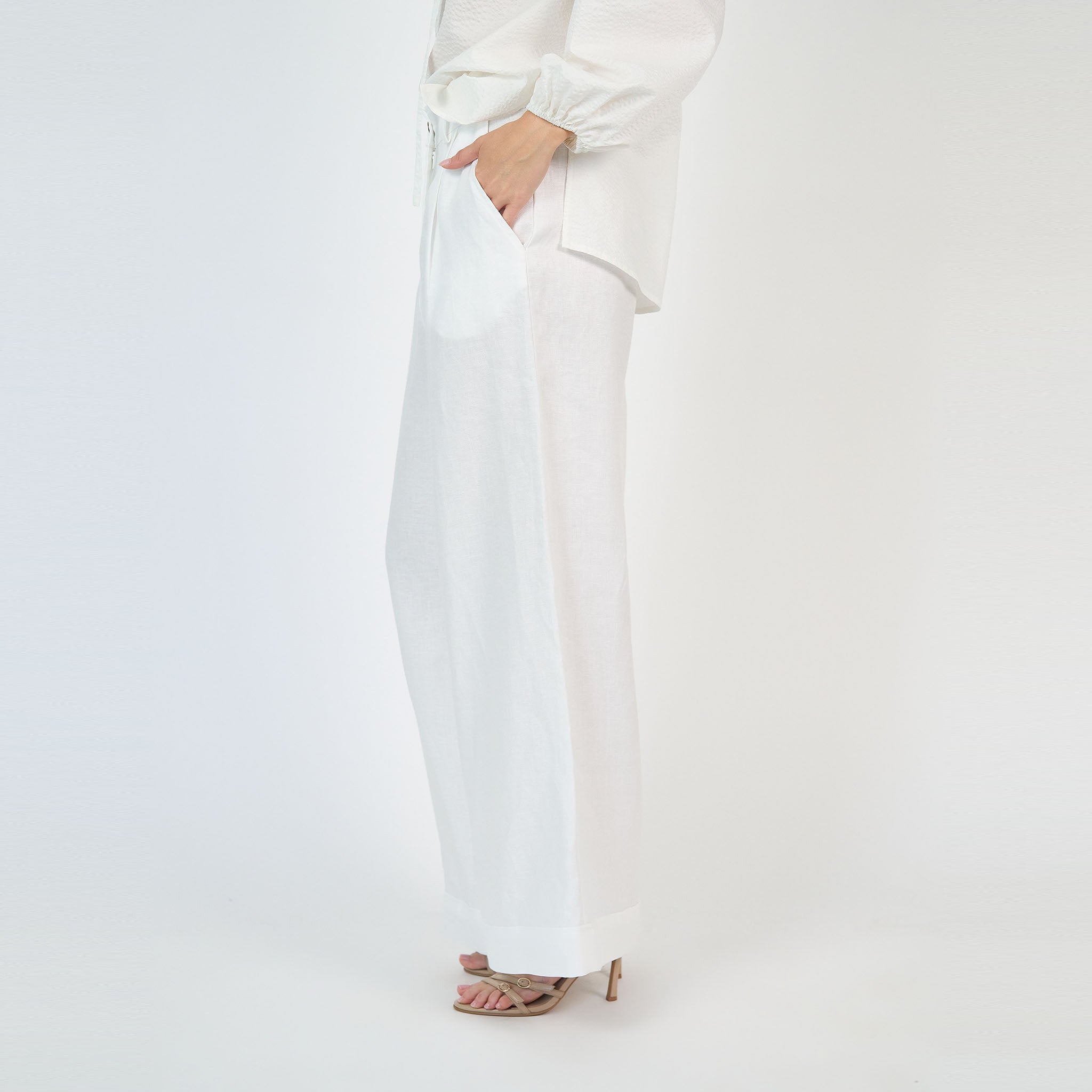 Charlie Pant Linen White