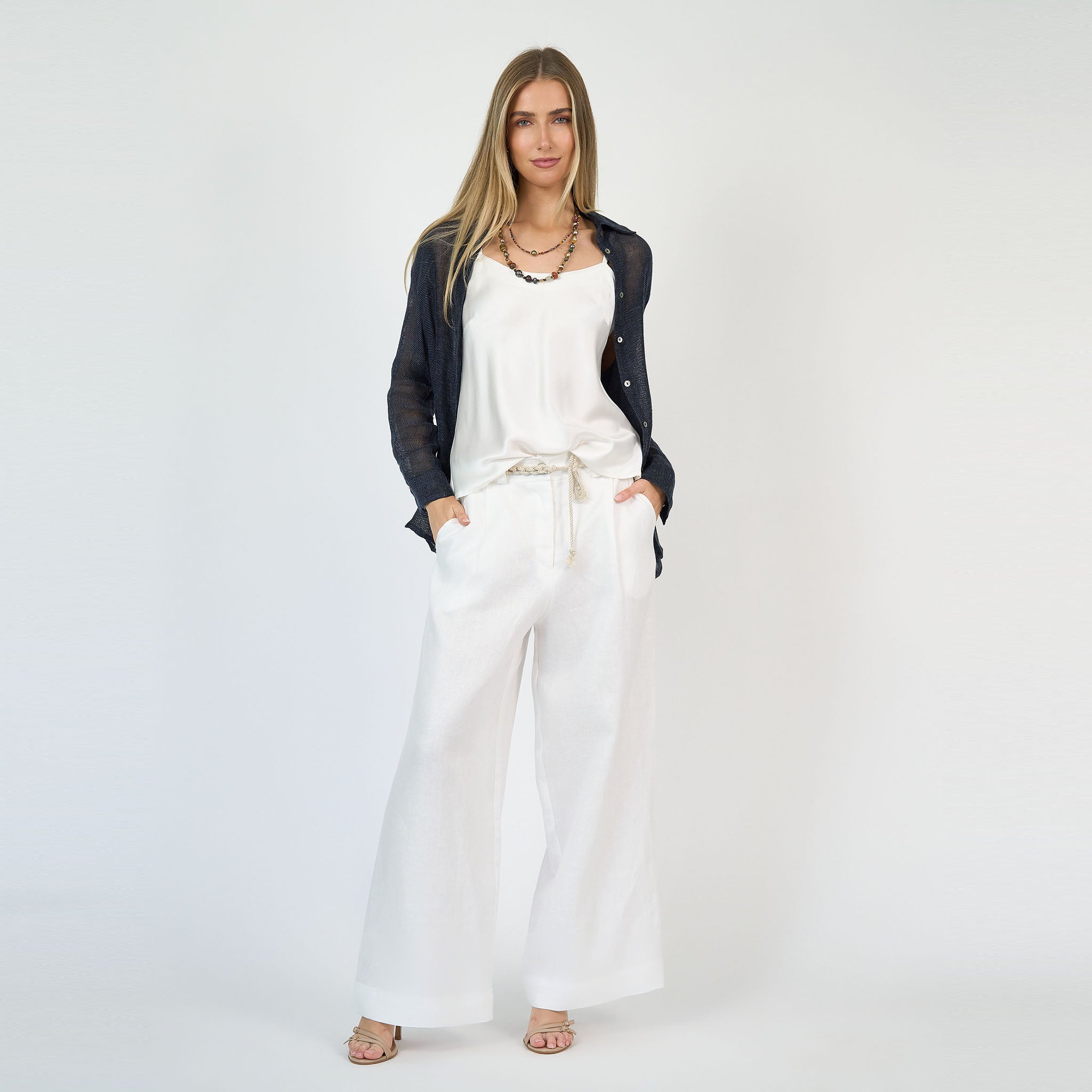 Charlie Pant Linen White