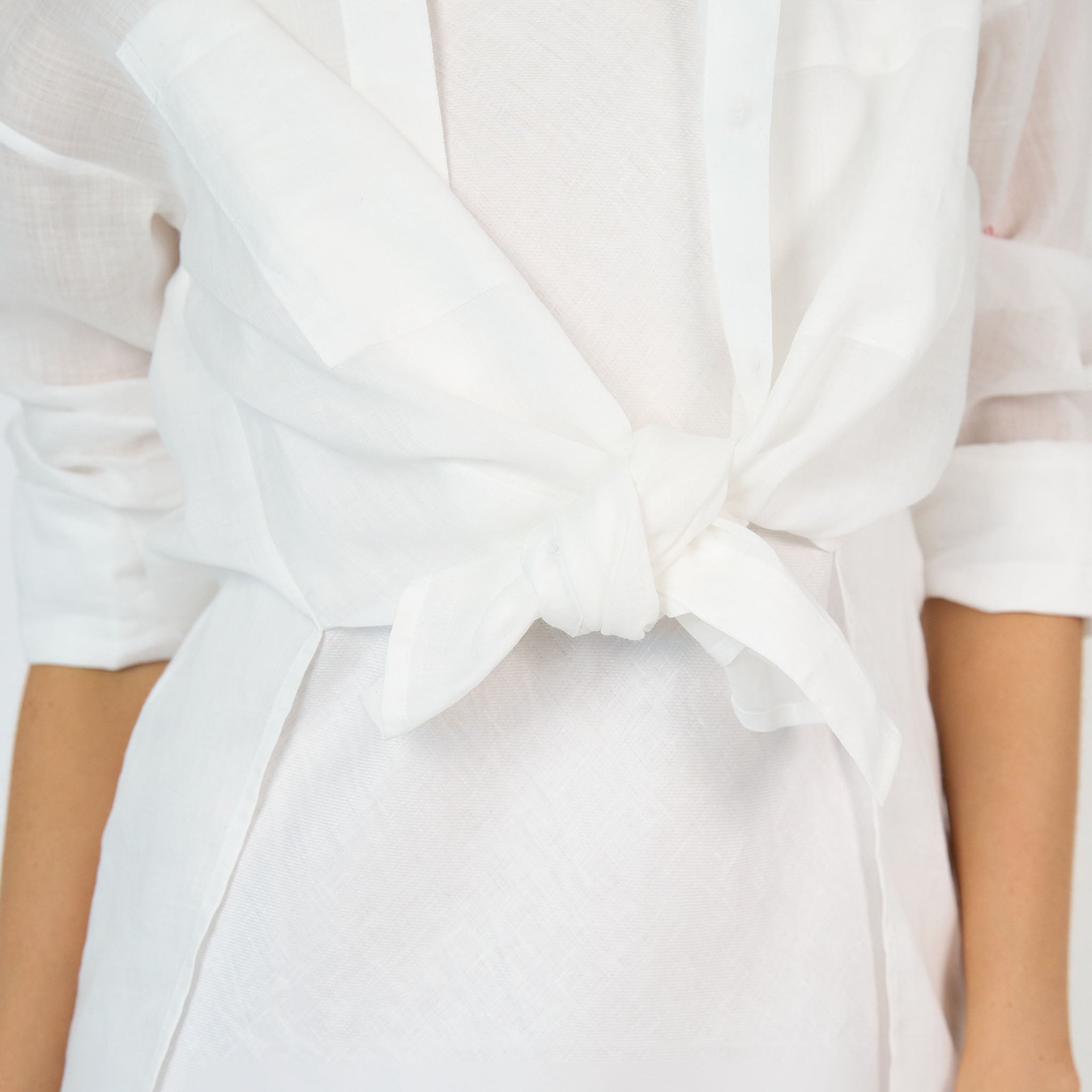 Camille Sheer Linen White