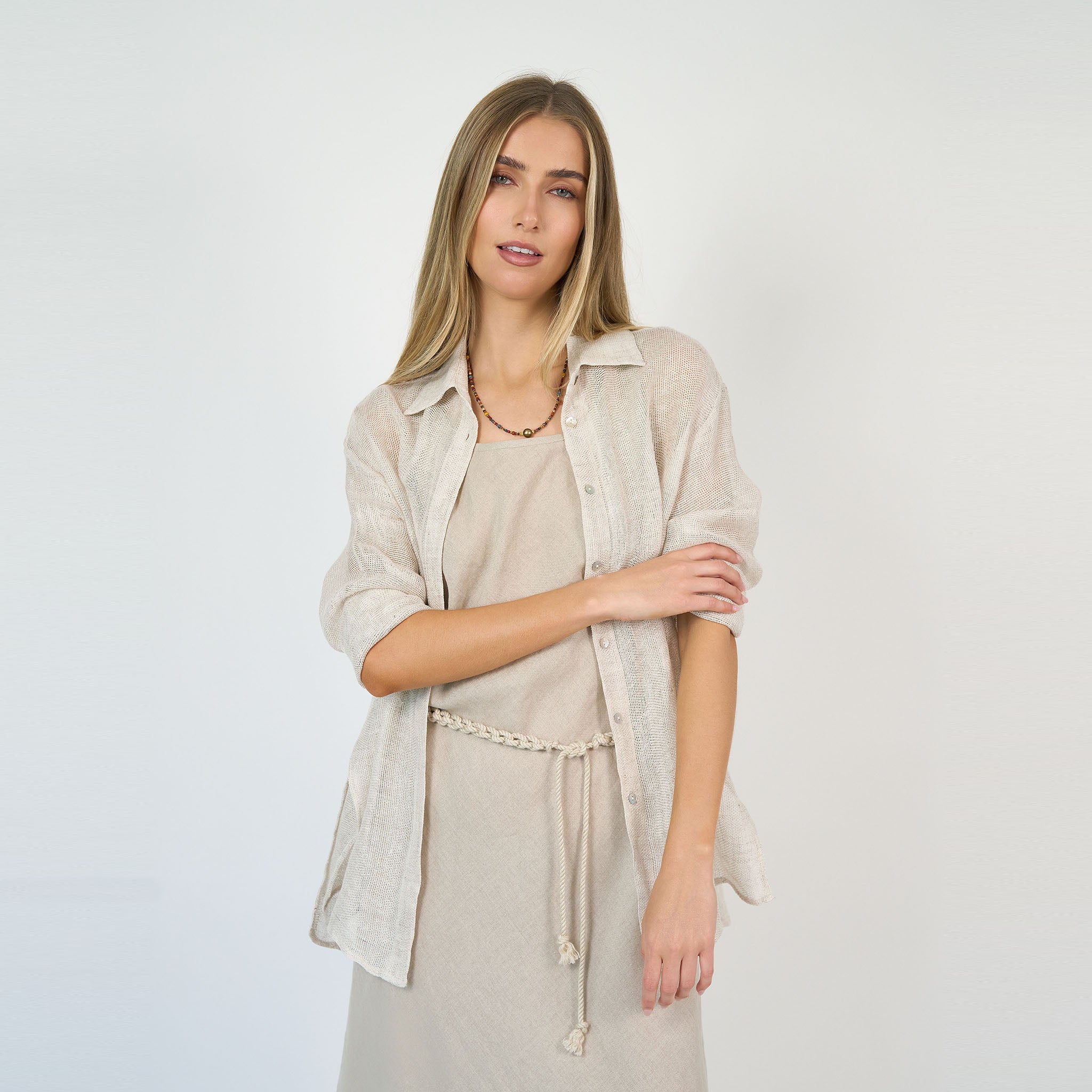 Camille Shirt Linen Ecru