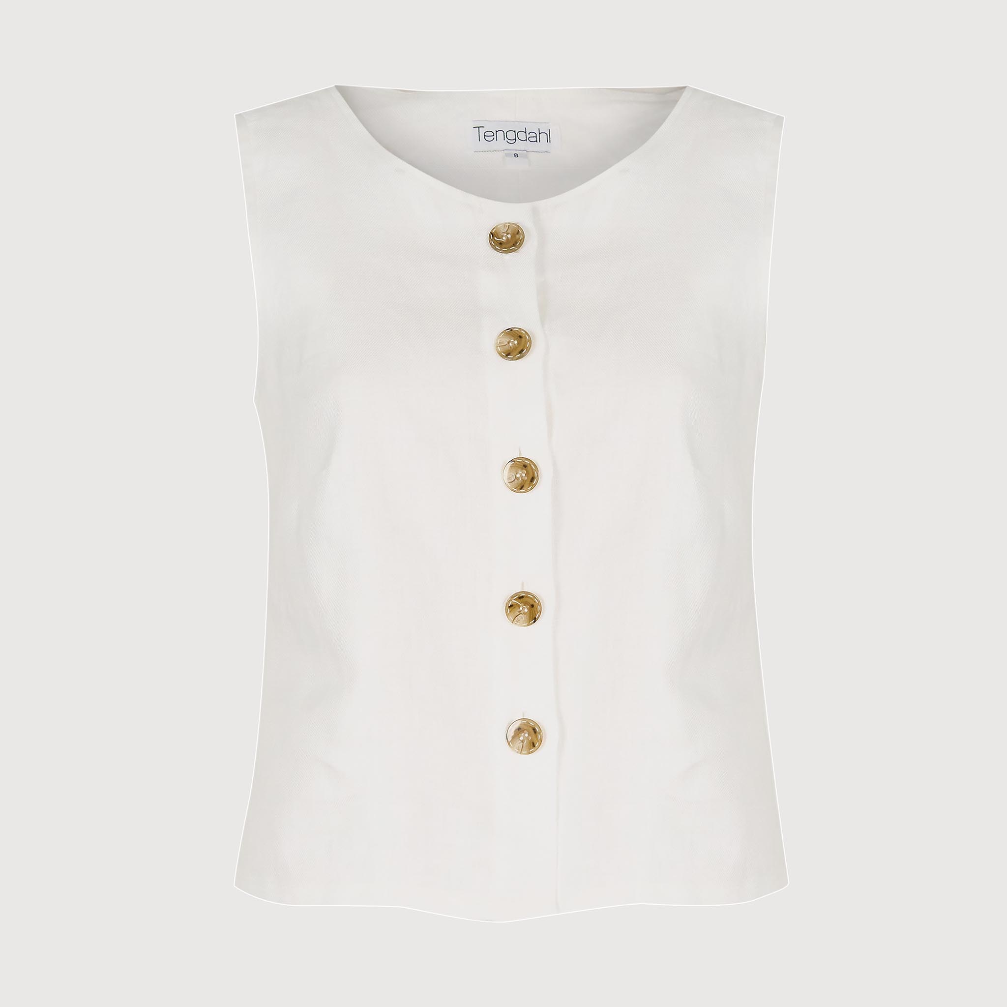 Florence Vest Linen White