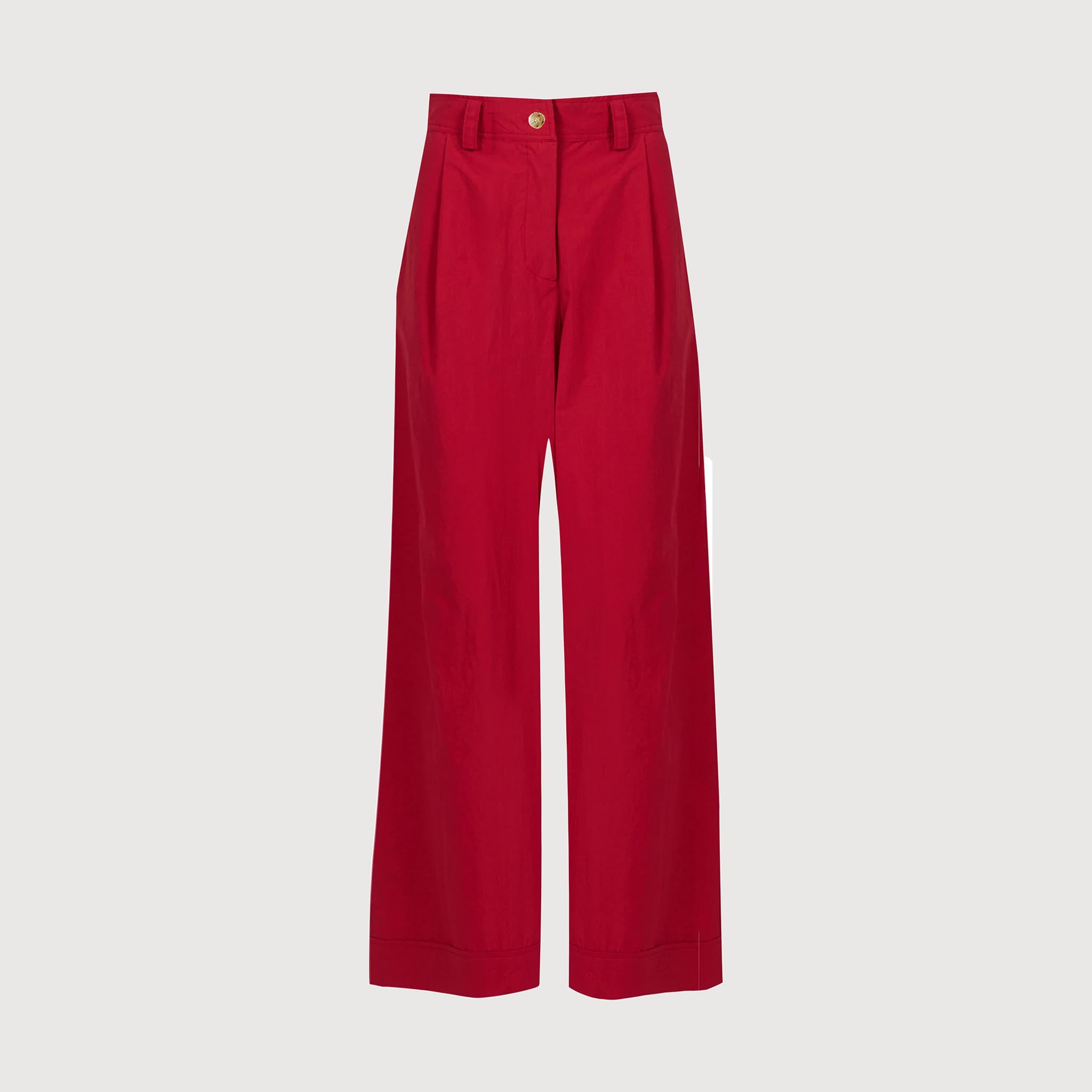 Charlie Pant Japanese Brushed Cotton Red