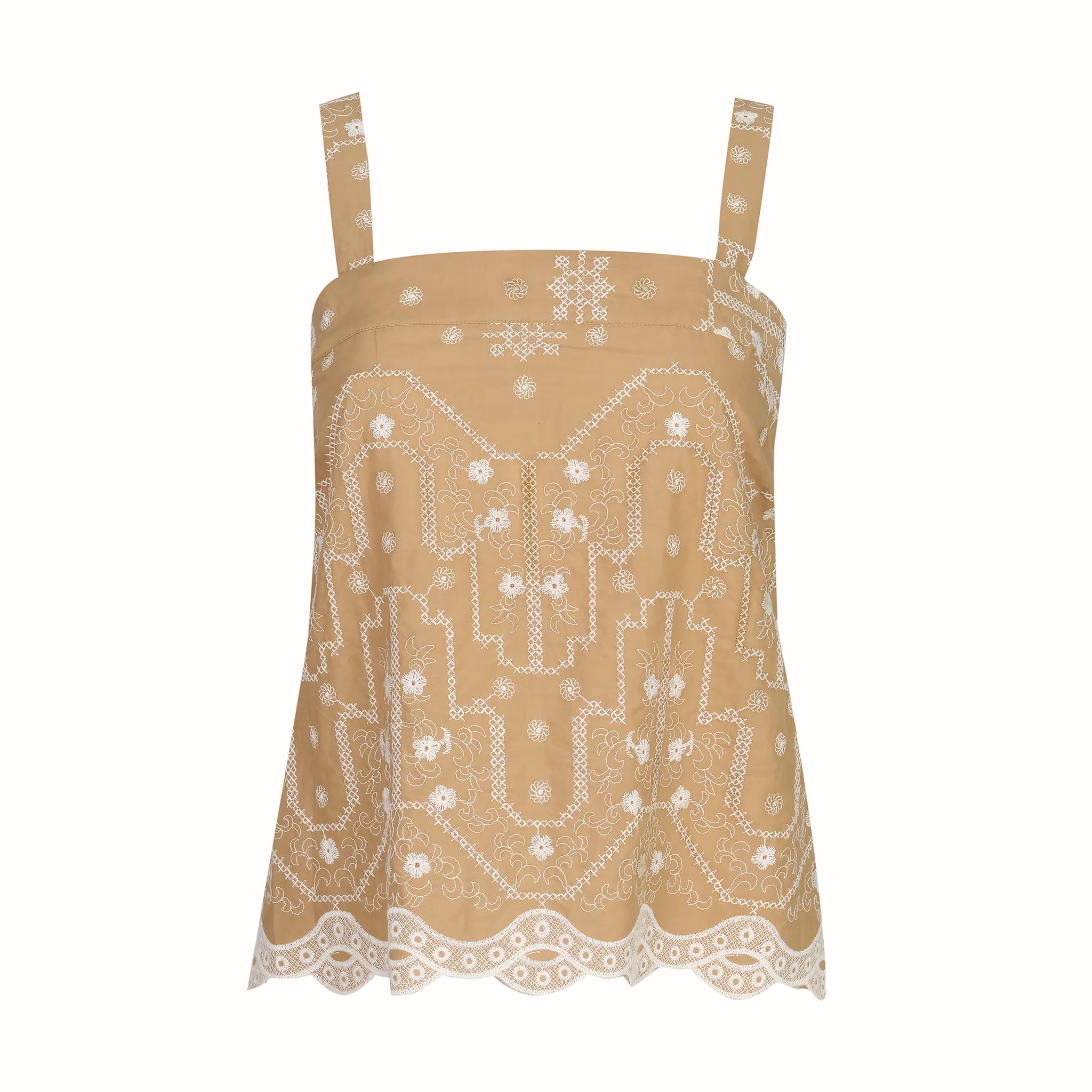 Elsa Cami Top Embroidered Cotton