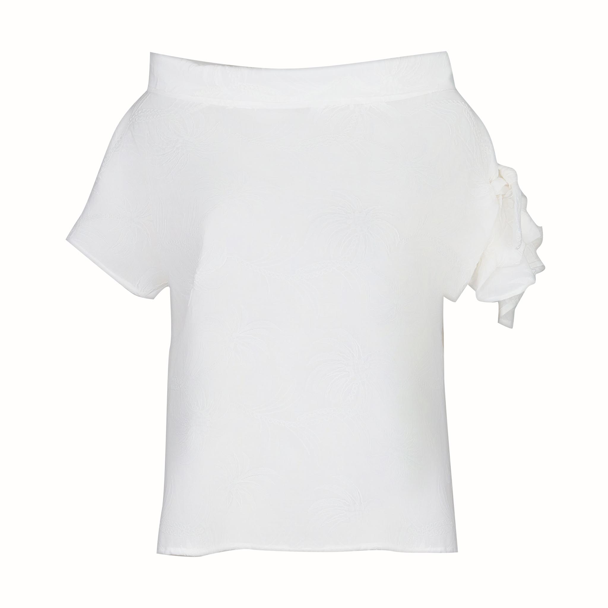 Cleo Blouse White Embroidered Cotton