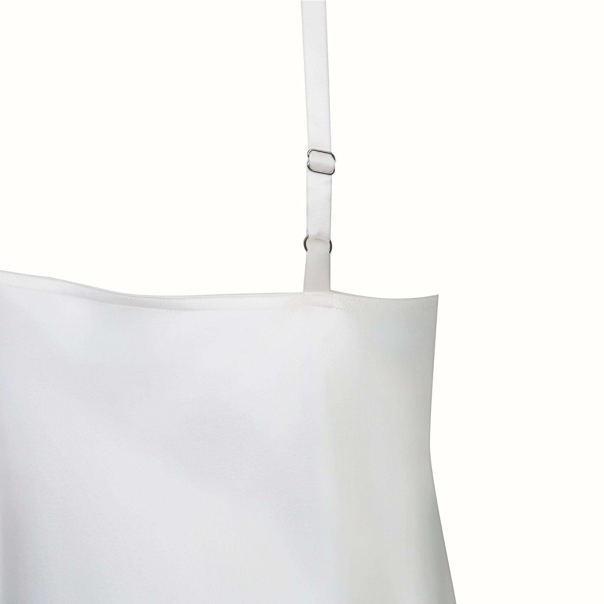 Sophia Bias Dress Silk Satin White