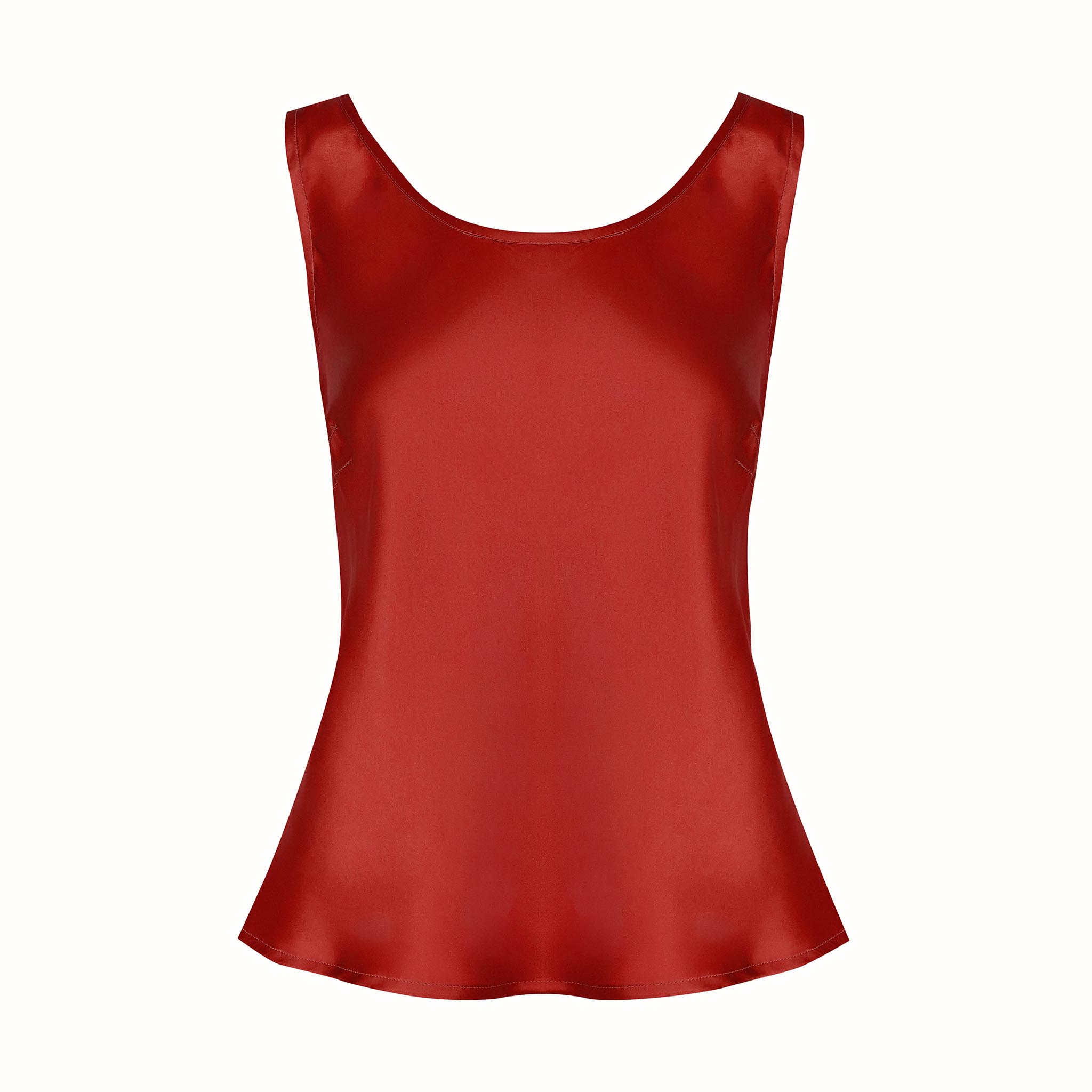 Coco Bias Top Silk Terracotta