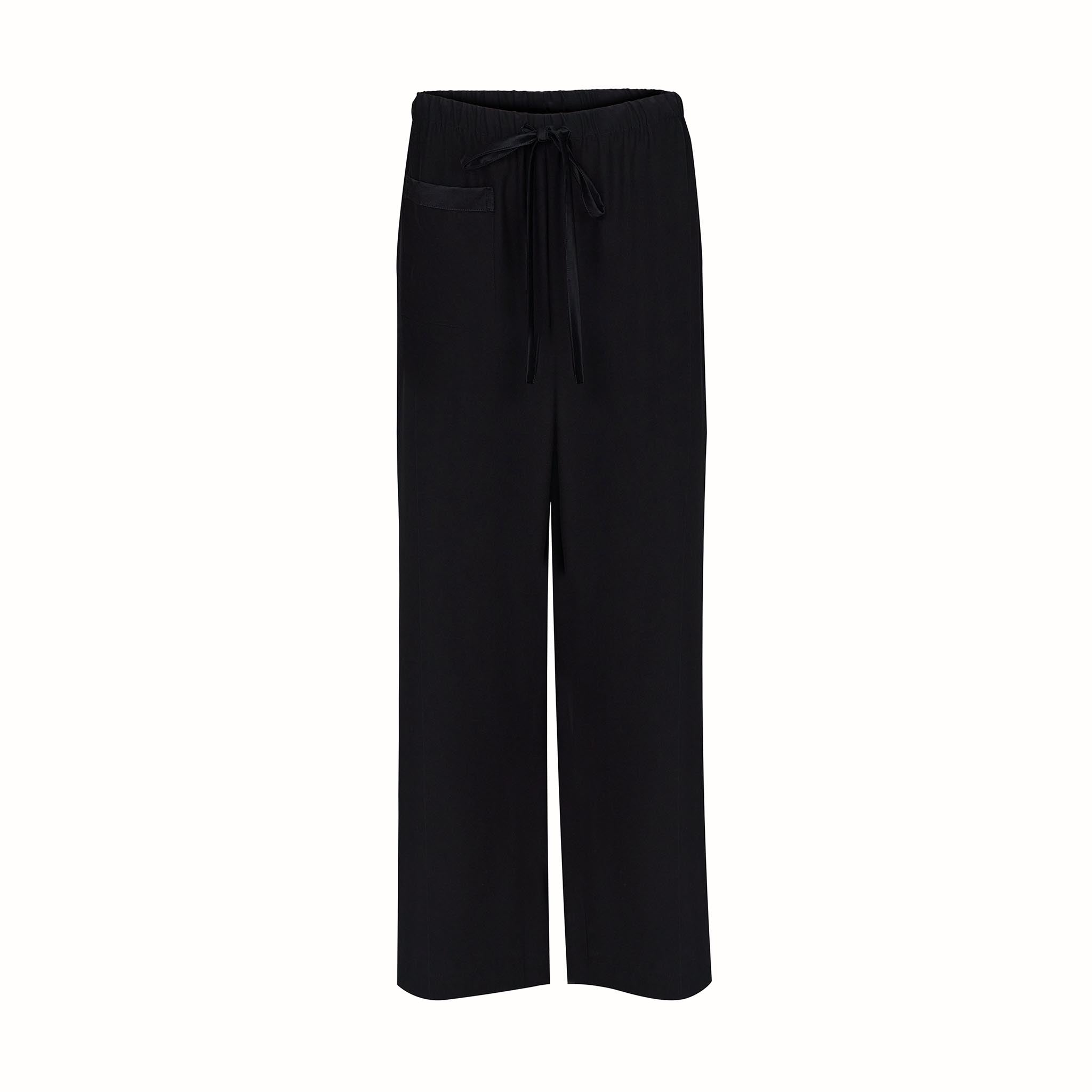 Florence Pant Black Silk Satin