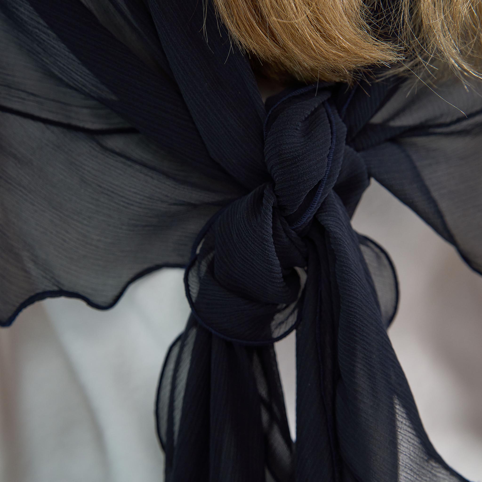 Signature Ruffle Scarf Silk Chiffon