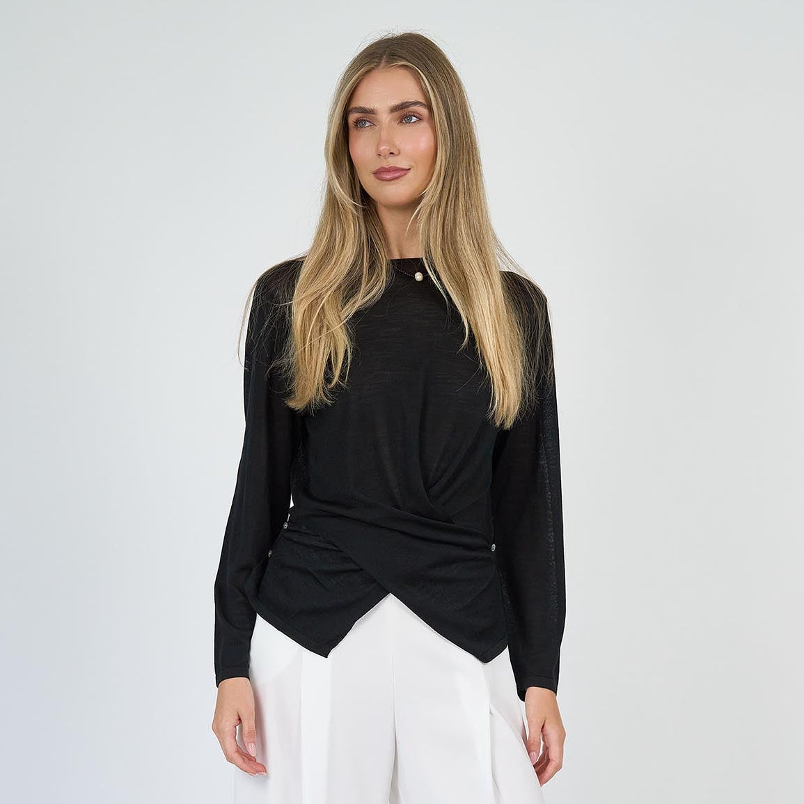 Emma Boatneck Knit Black