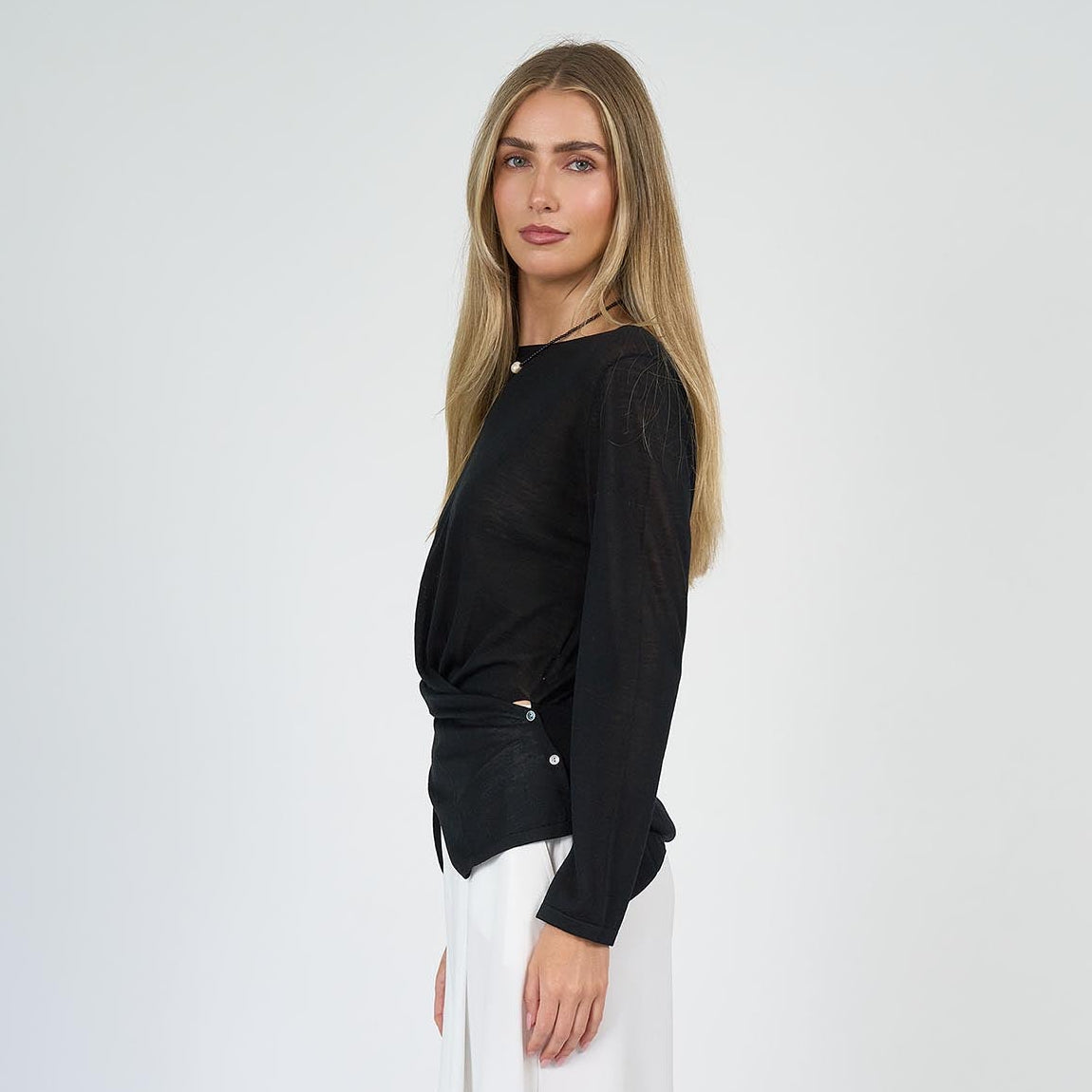 Emma Boatneck Knit Black