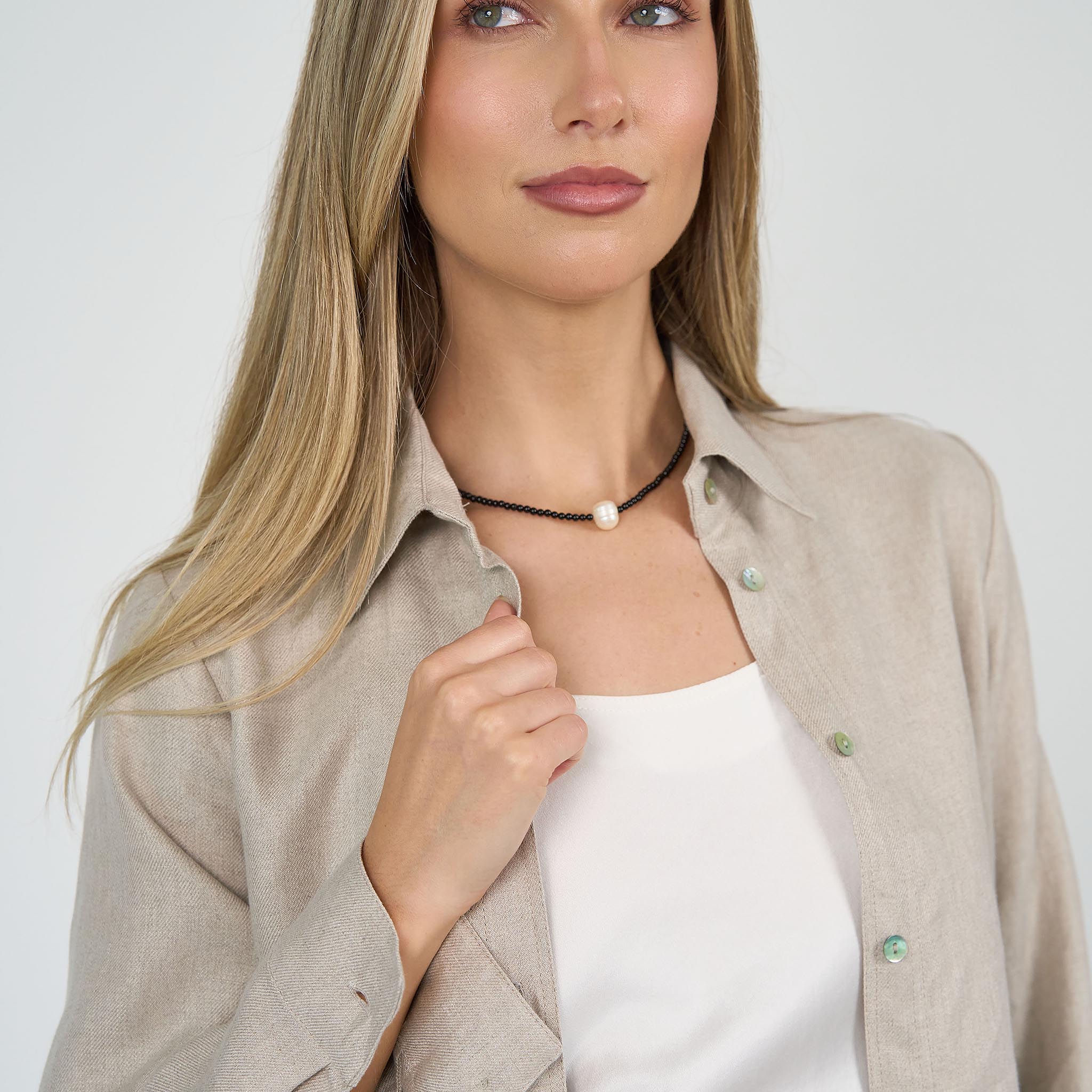 Adele Jacket Linen Ecru