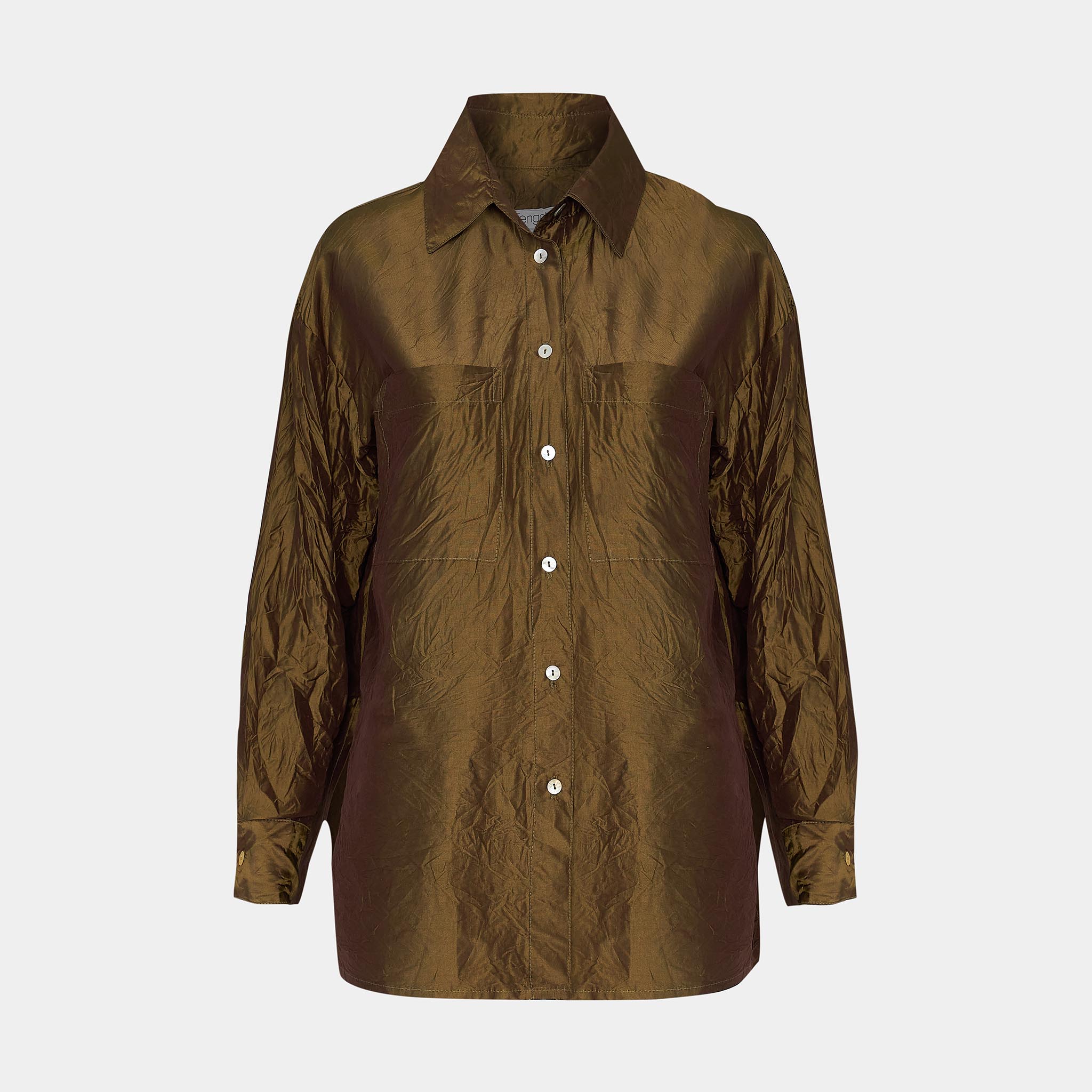 Christie Shirt Silk Taffeta Peridot
