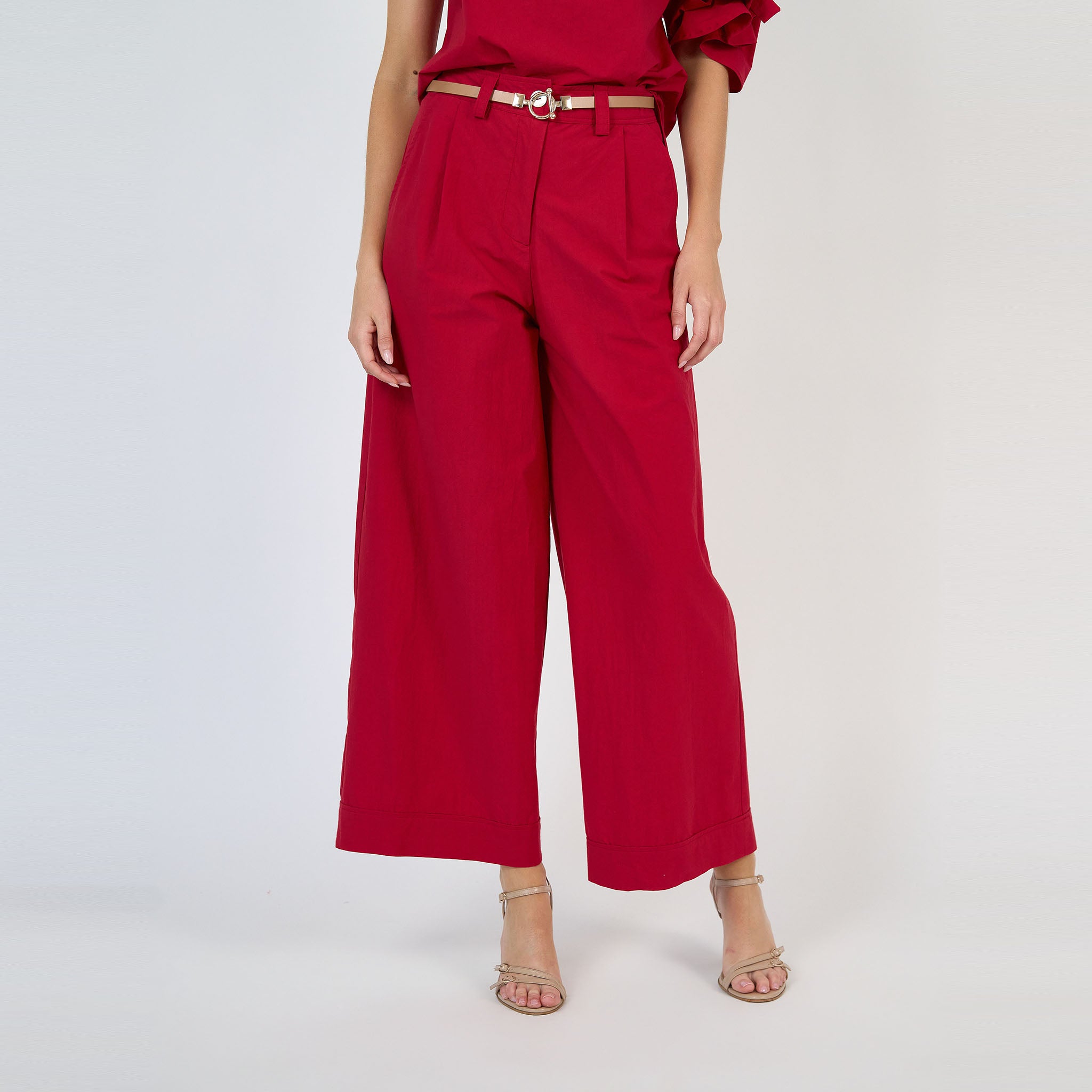Charlie Pant Japanese Brushed Cotton Red
