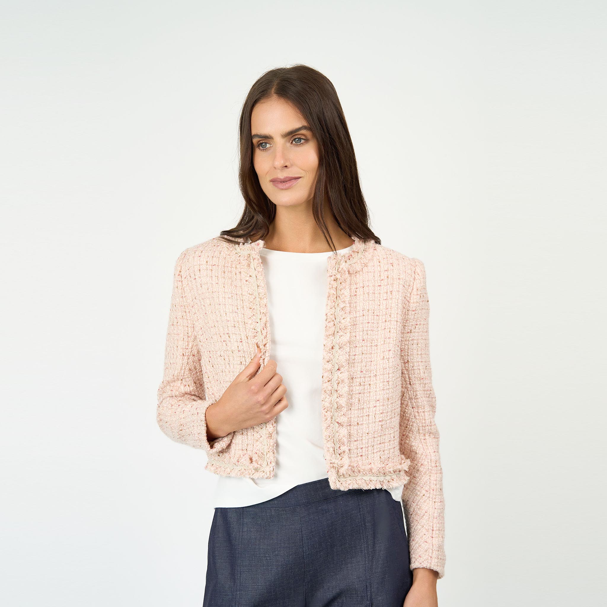 Kiko Tweed Jacket Sea Pearl