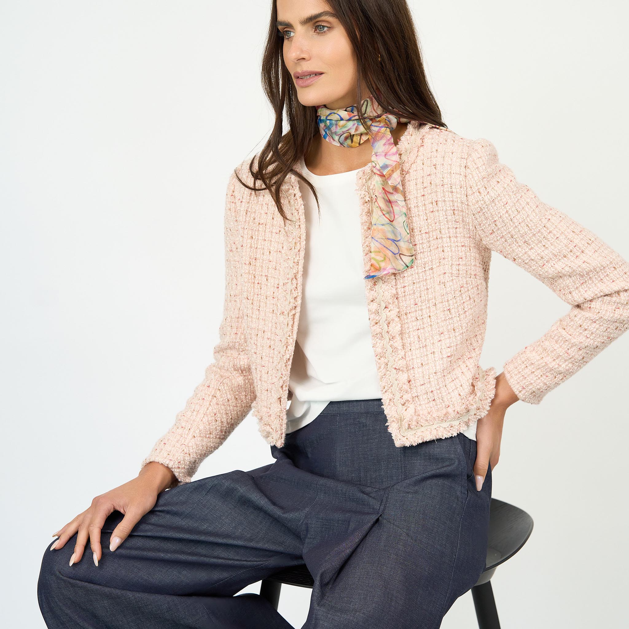 Kiko Tweed Jacket Sea Pearl