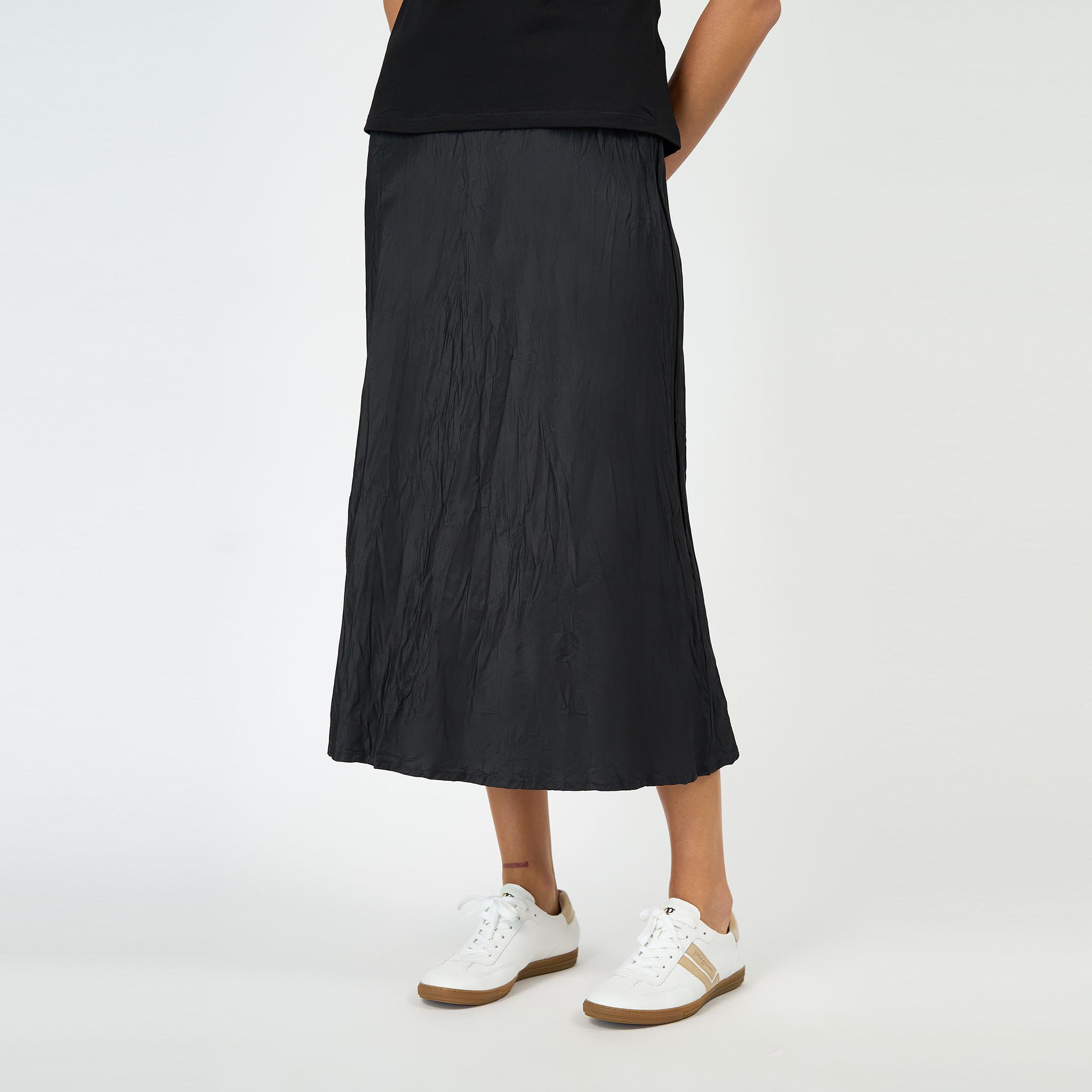 Coco Bias Skirt Silk Taffeta Black