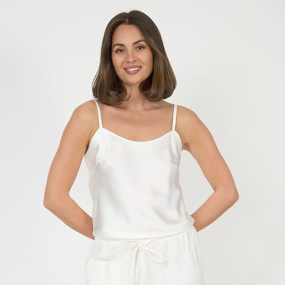 Sophia Camisole Silk White