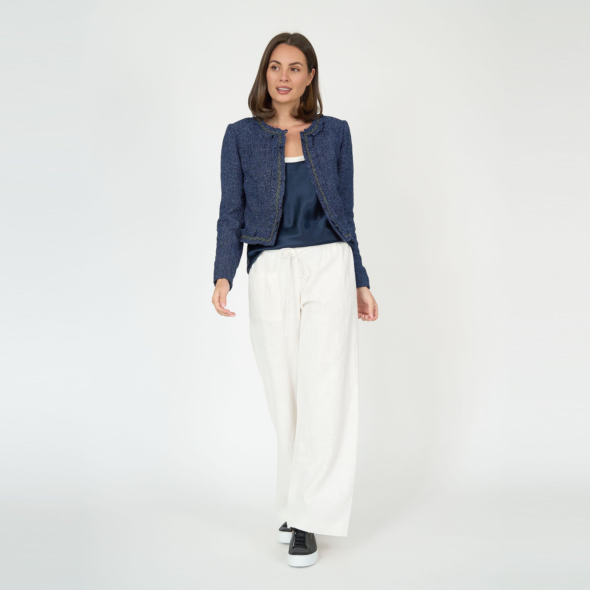 Kiko Tweed Jacket Marine