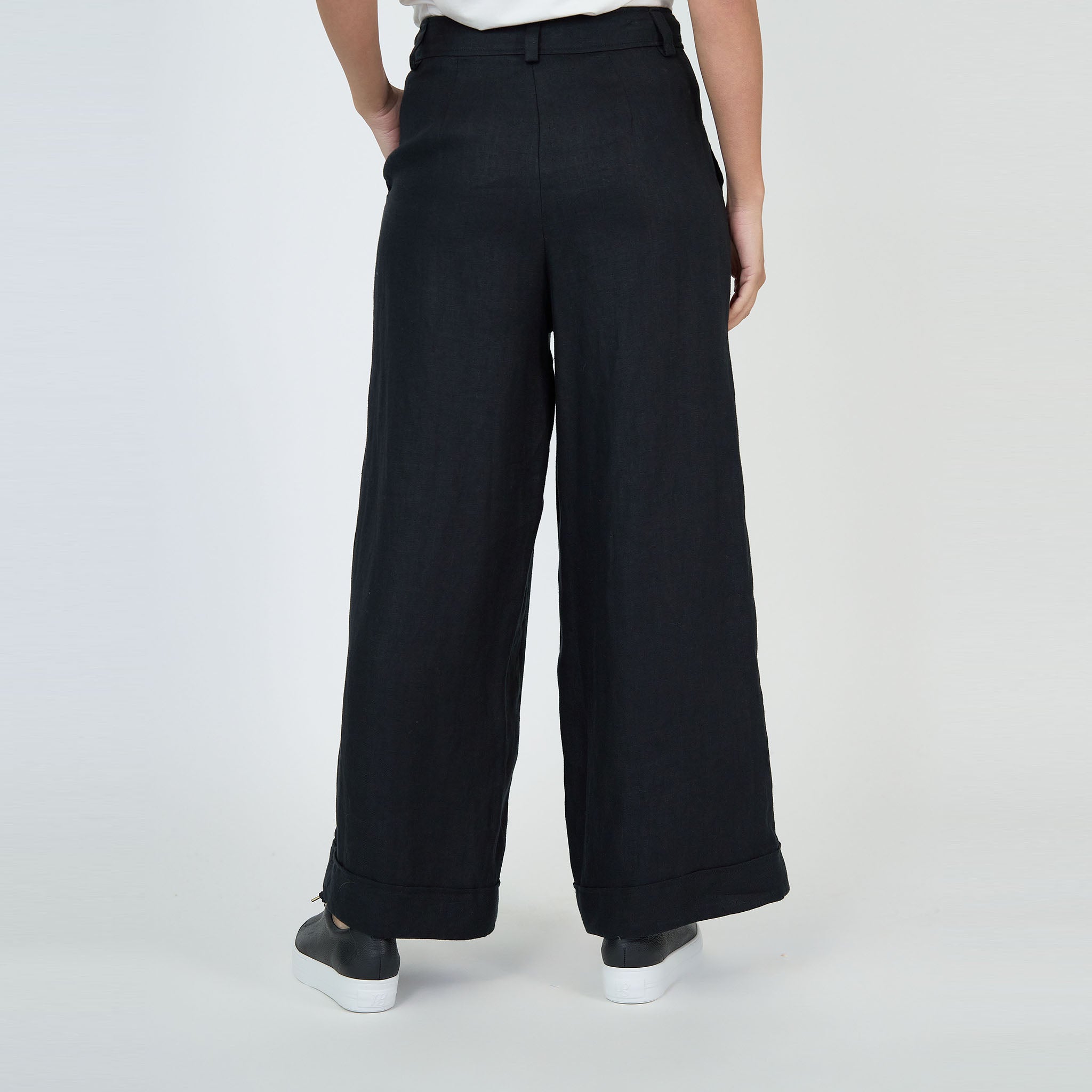 Charlie Pant Black Linen