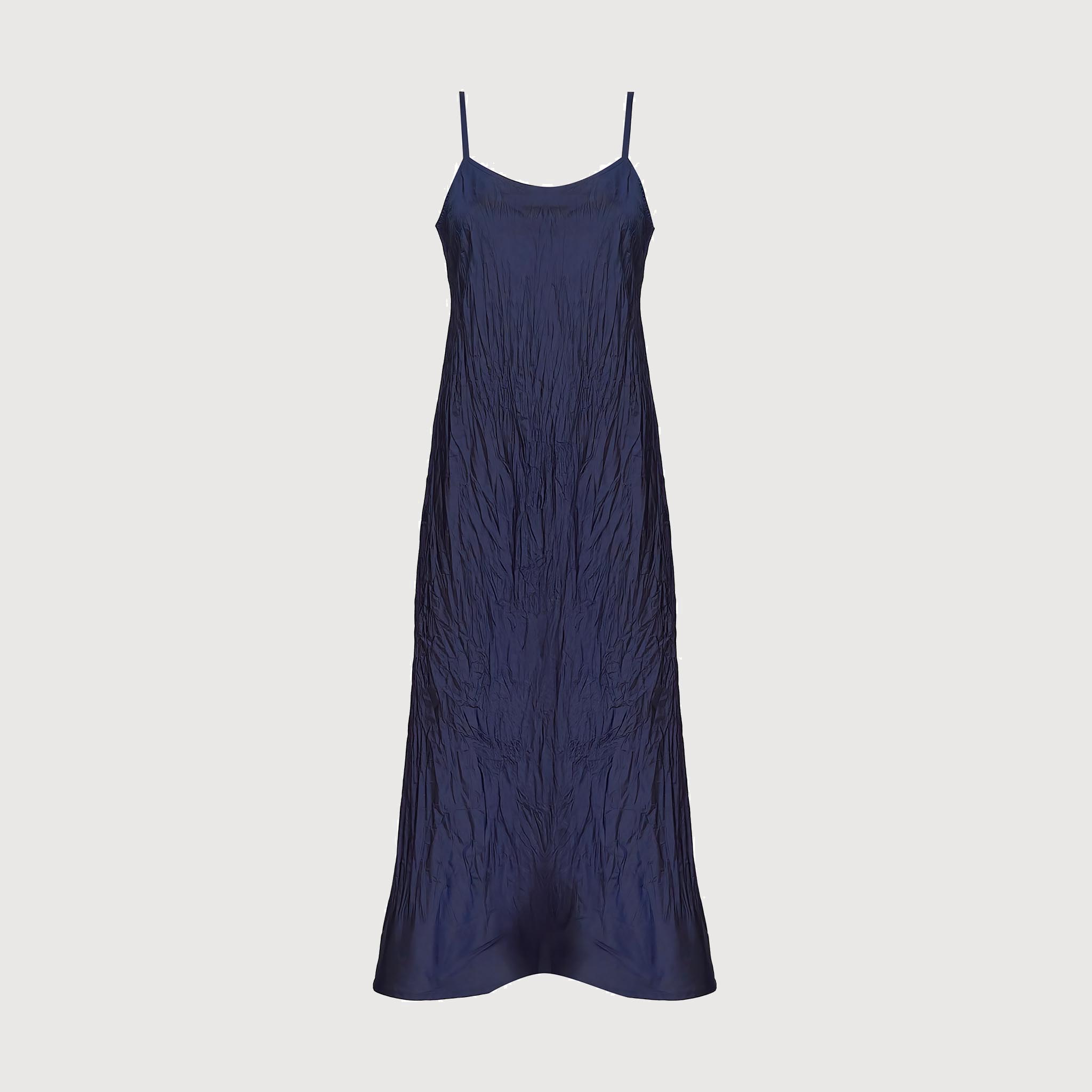 Sophia Midi Dress Navy Silk Taffeta