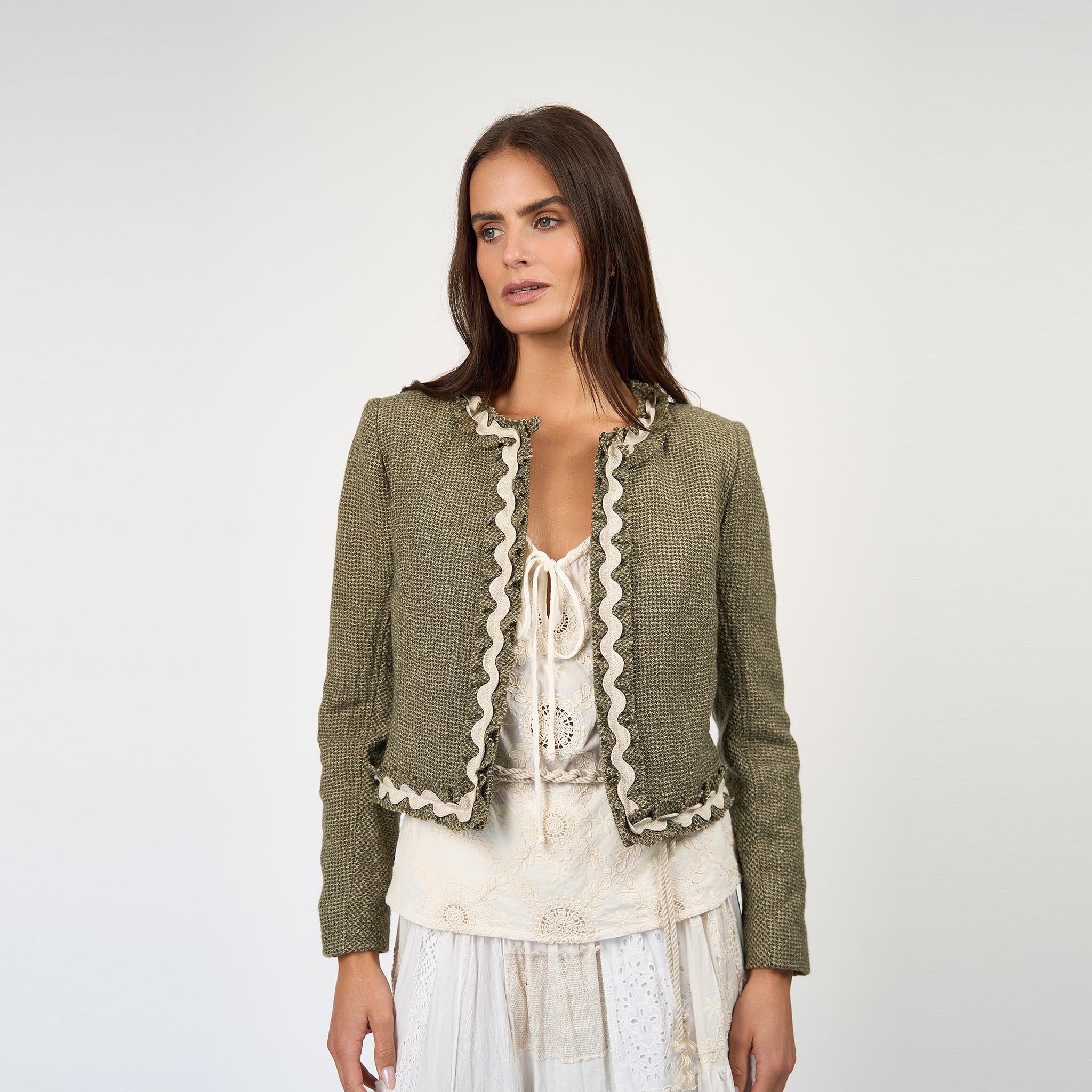Kiko Tweed Jacket Peridot
