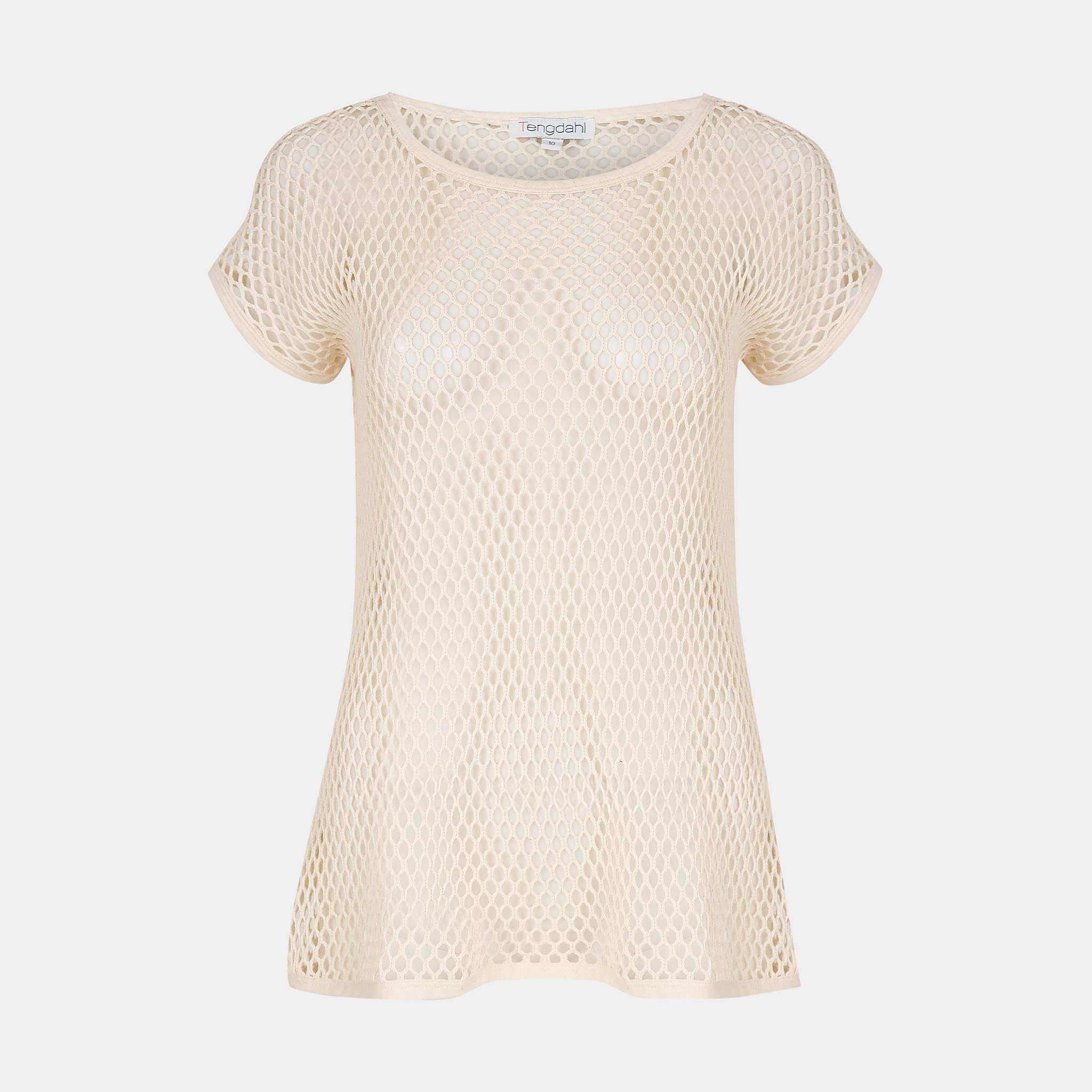 Celine Mesh Top Ecru
