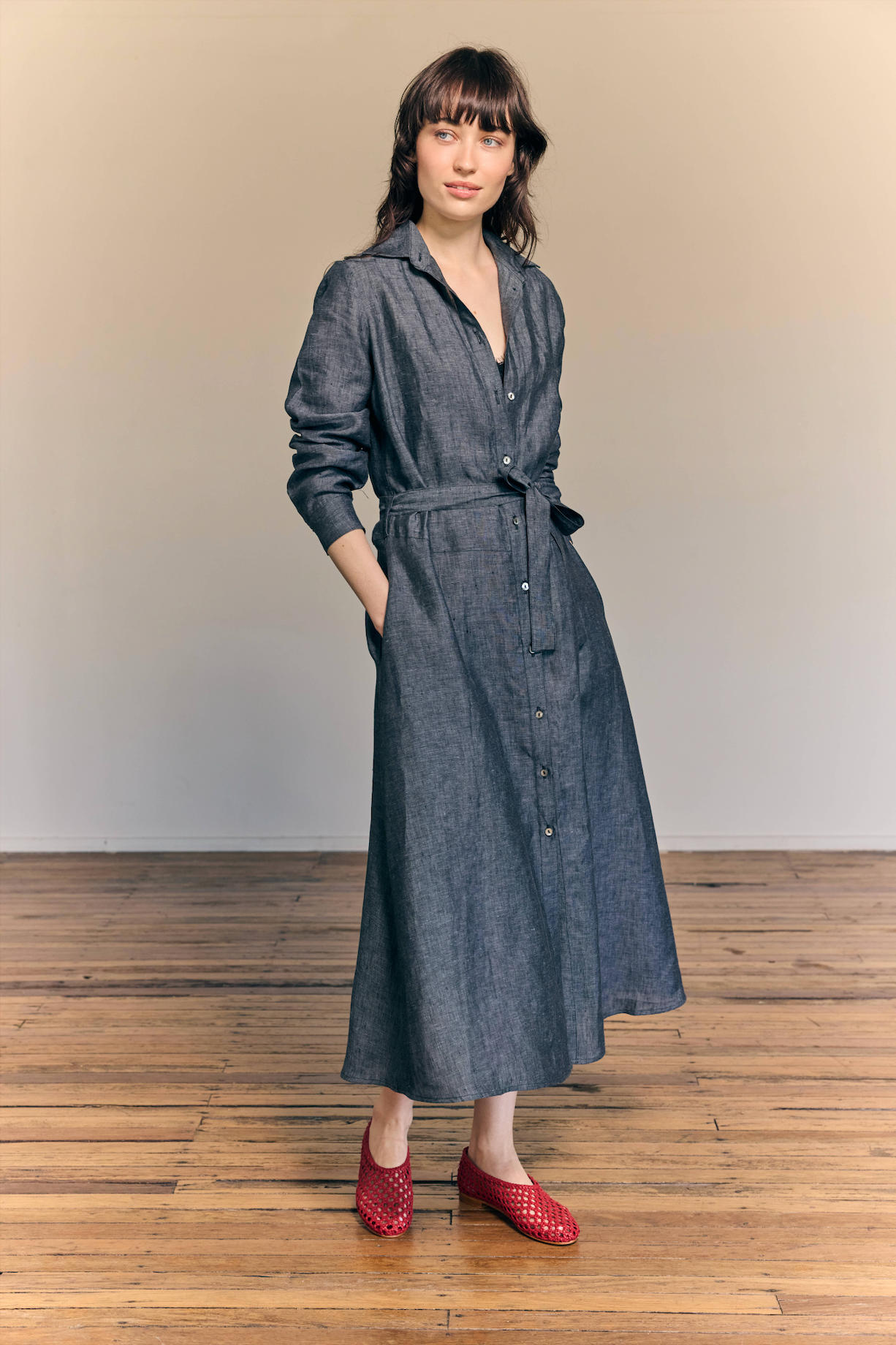 Vestido Katherine Lino Antracita